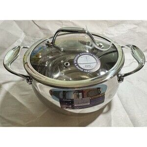 David Burke Splendor  Series Stock Pot With Glass Lid 3-Qt Cookware